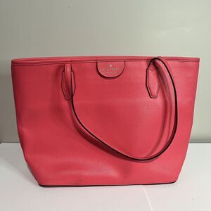 Kate Spade New York Large Lori Tote Pink Ripe Papaya Top Zip Handbag Purse Bag